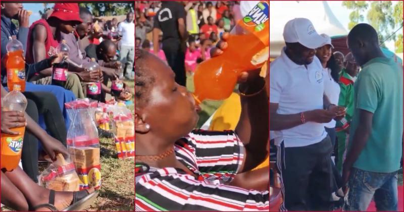 Trans Nzoia governor George Natembeya was presiding over the opening of the Governor's Cup when the eating competition was organised.